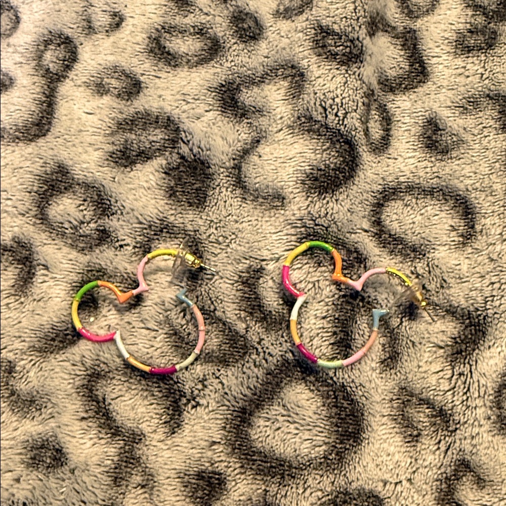 Rainbow Mickey Earrings
